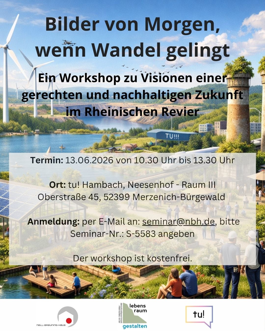 Flyer zur Veranstaltung am 13.06, 10:30 - 13:30 bei der tu! Hambach, Neesenhof- Raum III, Oberstraße 45, 52399 Merzenich-Bürgewald