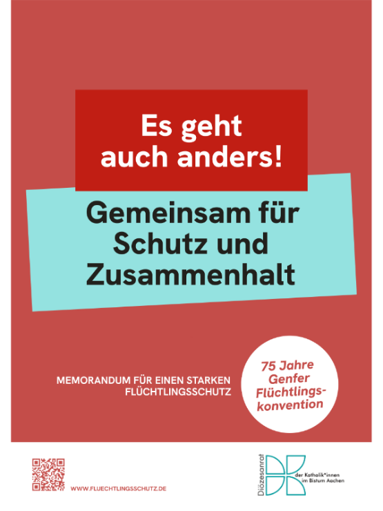 Dokument zeigt das Plakat des Memorandums: Es geht auch anders! Gemeinsam für Schutz und Zusammenhalt